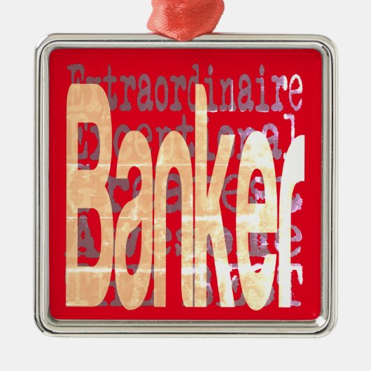 Banker Extraordinaire Metalen Ornament (Voorkant)
