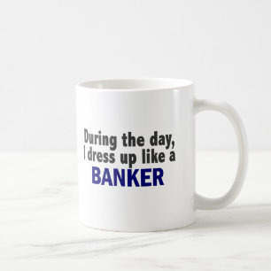 Banker gedurende de dag koffiemok
