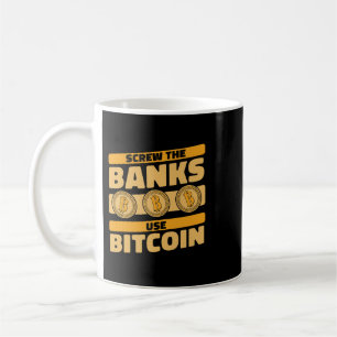 Banker Gifts Schroef De banken gebruiken Bitcoin B Koffiemok