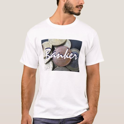Banker in Dirty Blue T-shirt (Voorkant)