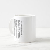 Banker USA Flag Distressed design Koffiemok (Voorkant links)