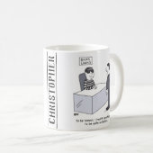 Banker van de afdeling Banken die als een roer is Koffiemok (Voorkant rechts)