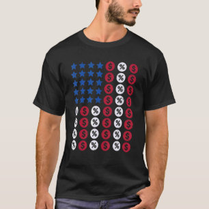 Banker VS - vlagaccountants 4 juli Amerikaans F T-shirt