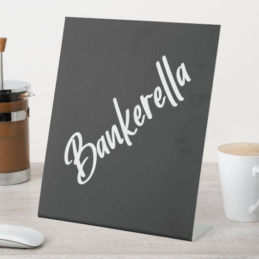 BANKERELLA RECLAMEBORD MET VOETSTUK (Insitu)