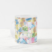 Bankertasse mit Geldscheinen Matglas Koffiemok (Voorkant links)