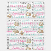  banket met sleuf met naam en strips fleece deken (Voorkant)