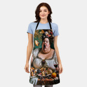 "Banket van Chaos" Surrealistisch Kleurrijk Kunstw Schort (Gedragen)