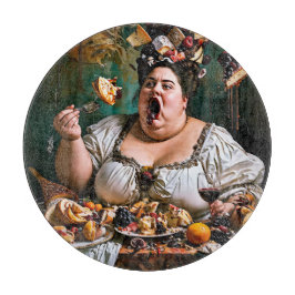 "Banket van Chaos" Surrealistisch Kleurrijk Kunstw Snijplank