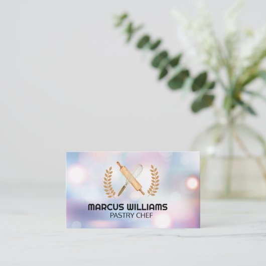 banketbakker | bakgereedschap visitekaartje (Staand voorkant)