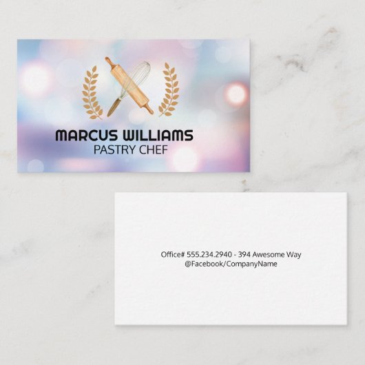 banketbakker | bakgereedschap visitekaartje (Voorkant / Achterkant)