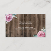 banketbakker  bloemencake bakkerij rustiek hout visitekaartje (Achterkant)