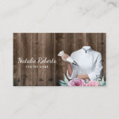 banketbakker  bloemencake bakkerij rustiek hout visitekaartje (Voorkant)