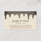 Banketbakker chocolade druppelend visitekaartje (Achterkant)