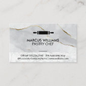 Banketbakker | Deegroller | Marmer Visitekaartje (Voorkant)