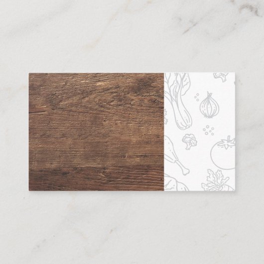 Banketbakker | Hout | Groenten Visitekaartje (Achterkant)