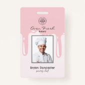 banketbakker medewerker foto Logo roze Badge (Voorkant)