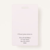 banketbakker medewerker foto Logo roze Badge (Achterkant)