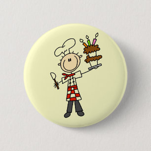 Banketbakker T-shirts en Cadeaus Ronde Button 5,7 Cm