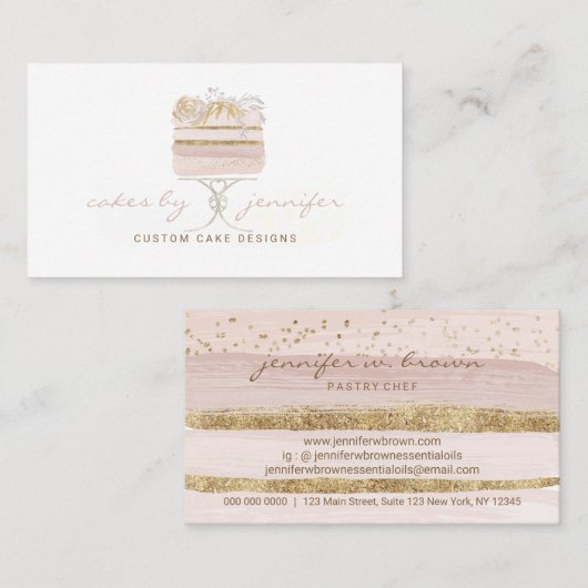 banketbakkerij banketbakkerij, bedrukt visitekaartje (Voorkant / Achterkant)