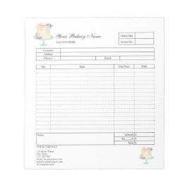 Banketbakkerij Bestelformulier Factuur Notitieblok