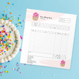 Banketbakkerij Cupcake Bestelformulier Factuur Not Notitieblok