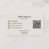 Banketbakkerij Foto QR-code Visitekaartje (Achterkant)