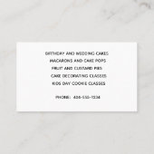 banketbakkerij met bloem visitekaartje (Achterkant)