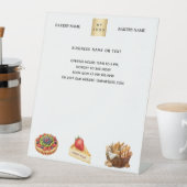 Banketbakkerij taarten brood logo menu prijs reclamebord met voetstuk (Insitu)