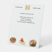 Banketbakkerij taarten brood logo menu prijs reclamebord met voetstuk (Voorkant)