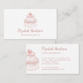 Banketbakkerij White Rose Gold Glitter Drips Cake Visitekaartje (Voorkant / Achterkant)