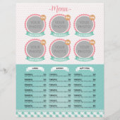 banketbakkerij / zoetwaren / taart Shop Menu (Achterkant)