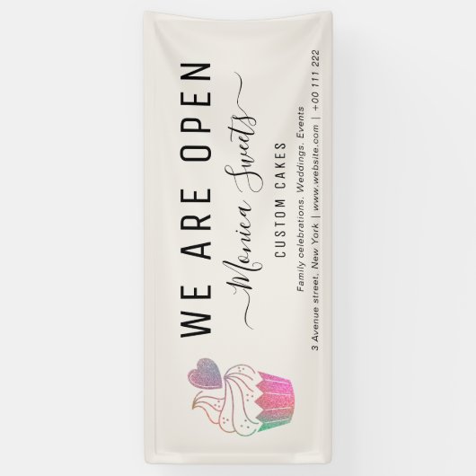 banketbakkersbanner voor bakkerijen en bakkerijen spandoek (Verticaal)