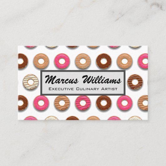 banketbakkerswinkel | Donut Pattern Visitekaartje (Voorkant)