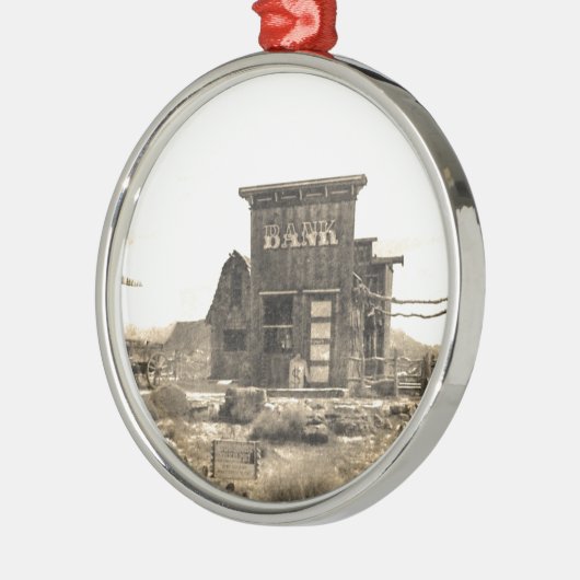  bankgebouw metalen ornament (Links)