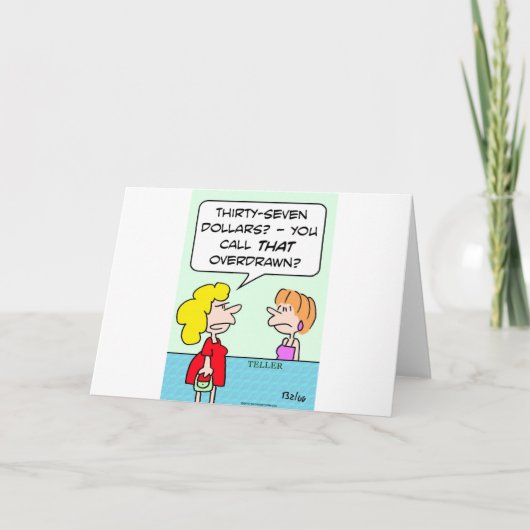 bankgeld dat is overtrokken kaart (Voorkant)