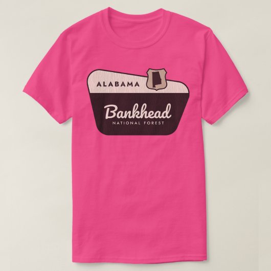 Bankhead National Forest Alabama Welkomstbord T-shirt (Design voorkant)