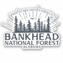 Bankhead Treeline Navy Sticker