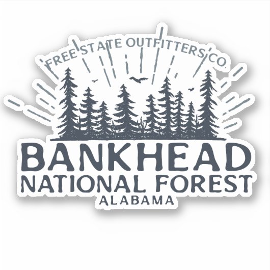 Bankhead Treeline Navy Sticker (Voorkant)