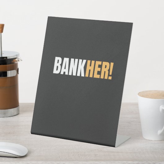 BANKHER! RECLAMEBORD MET VOETSTUK (Insitu)