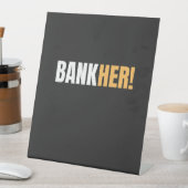 BANKHER! RECLAMEBORD MET VOETSTUK (Insitu)