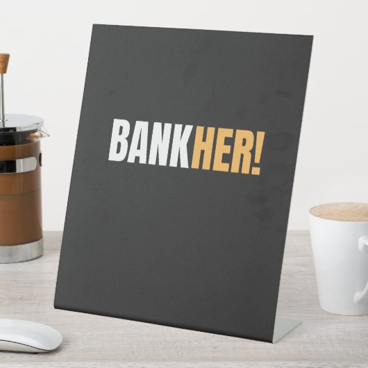 BANKHER! RECLAMEBORD MET VOETSTUK (Insitu)