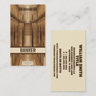 Bankier beveiliging visitekaartje