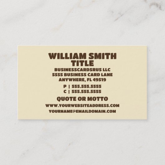 Bankier beveiliging visitekaartje (Achterkant)