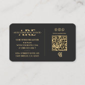 Bankier makelaar onroerend goed hypotheek grijs mo visitekaartje (Achterkant)