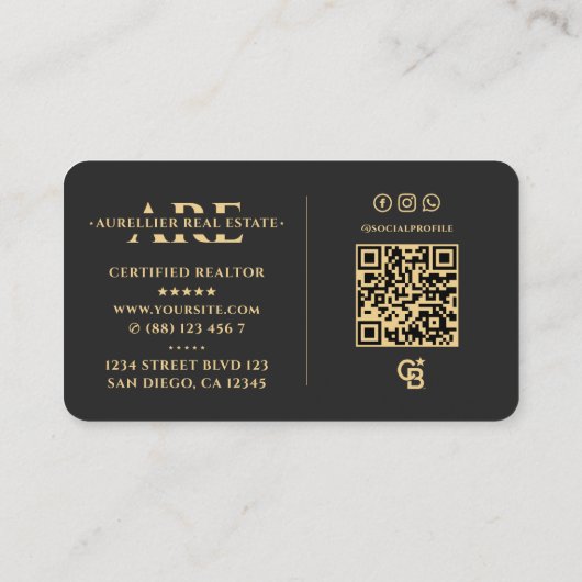 Bankier makelaar onroerend goed hypotheek grijs mo visitekaartje (Achterkant)