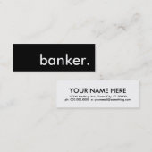 bankier. mini visitekaartje (Voorkant / Achterkant)