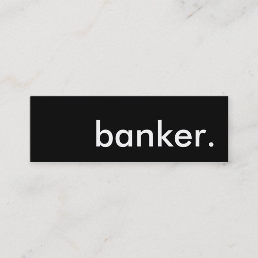 bankier. mini visitekaartje (Voorkant)