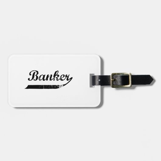 Bankier typografie bagagelabel (Voorkant horizontaal)