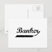 Bankier typografie briefkaart (Voorkant / Achterkant)
