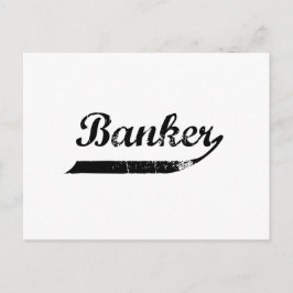Bankier typografie briefkaart